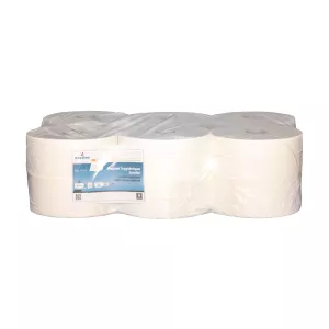 Papier toilette Jumbo 2 c. 100% cellulose 300m PREDECOUPE (ØM=4.9mm) (00B20)